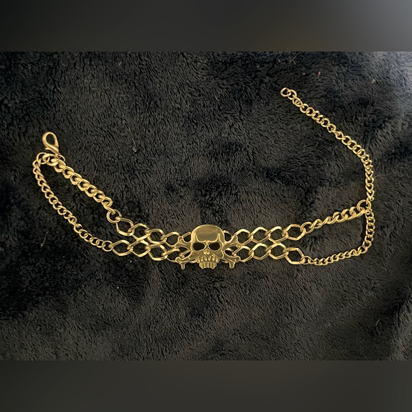 Silver Skull boot chain - Picture 2 of 3